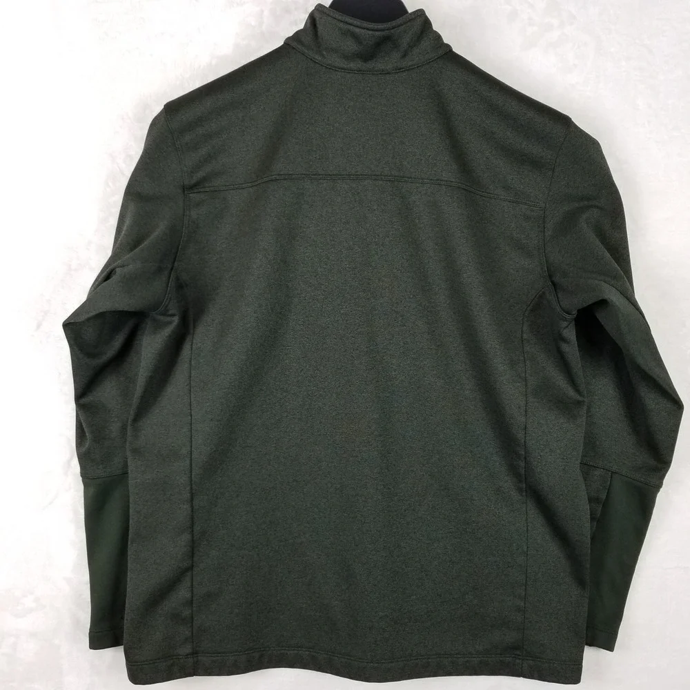 The North Face Mens XL Quarter‎ Zip Fleece Pullover Jacket Forest Green Heather